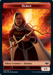Copy // Human (010) Double-Sided Token [Innistrad: Crimson Vow Tokens] | Gear Gaming Fayetteville