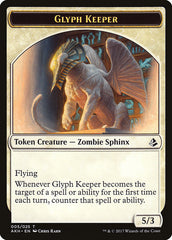 Glyph Keeper // Warrior Double-Sided Token [Amonkhet Tokens] | Gear Gaming Fayetteville