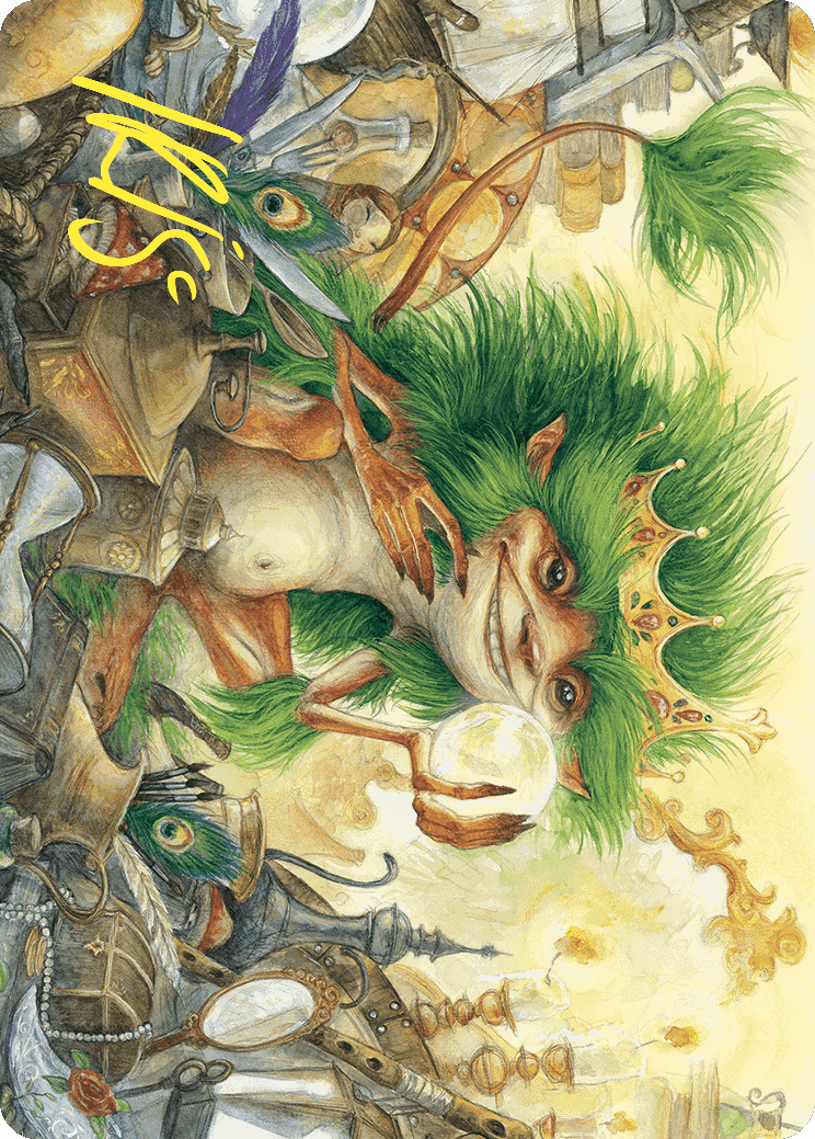 Knickknack Ouphe Art Card (Gold-Stamped Signature) [Wilds of Eldraine Art Series] | Gear Gaming Fayetteville