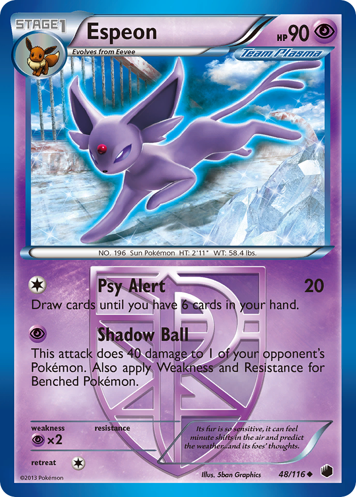 Espeon (48/116) [Black & White: Plasma Freeze] | Gear Gaming Fayetteville