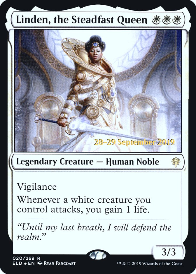 Linden, the Steadfast Queen [Throne of Eldraine Prerelease Promos] | Gear Gaming Fayetteville