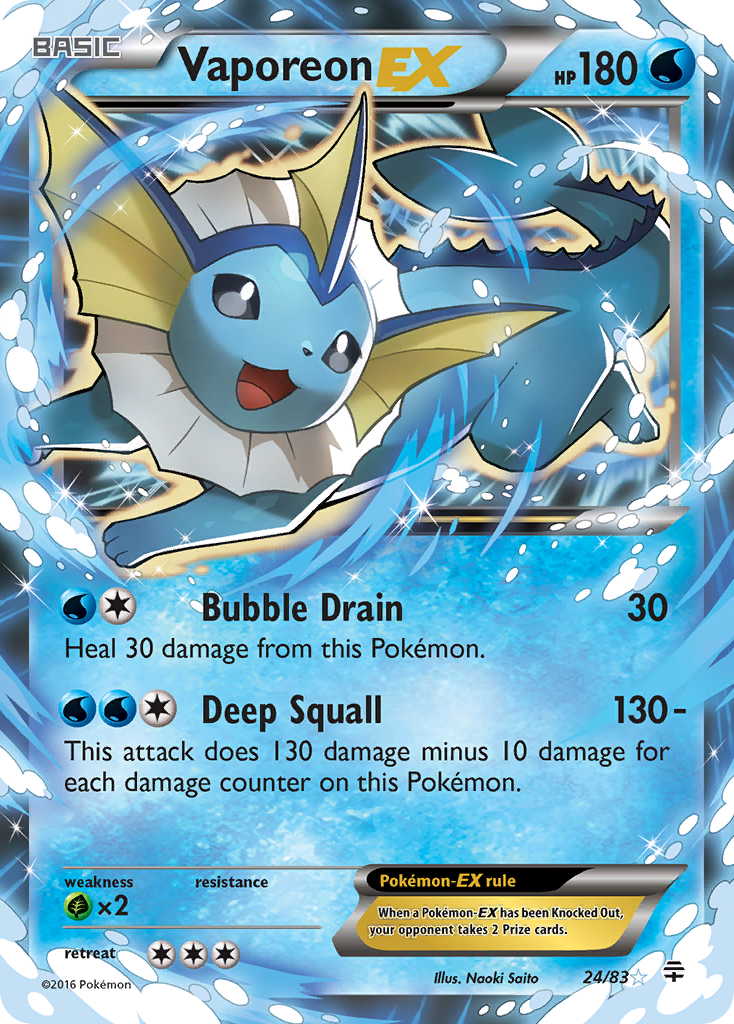 Vaporeon EX (24/83) [XY: Generations] | Gear Gaming Fayetteville