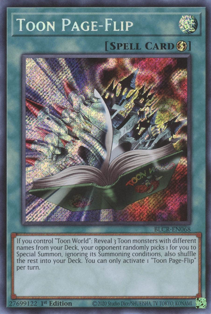 Toon Page-Flip [BLCR-EN068] Secret Rare | Gear Gaming Fayetteville