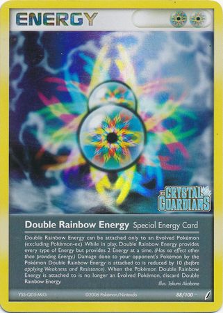 Double Rainbow Energy (88/100) (Stamped) [EX: Crystal Guardians] | Gear Gaming Fayetteville