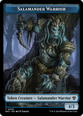 Salamander Warrior // Zombie Double-Sided Token [Murders at Karlov Manor Commander Tokens] | Gear Gaming Fayetteville