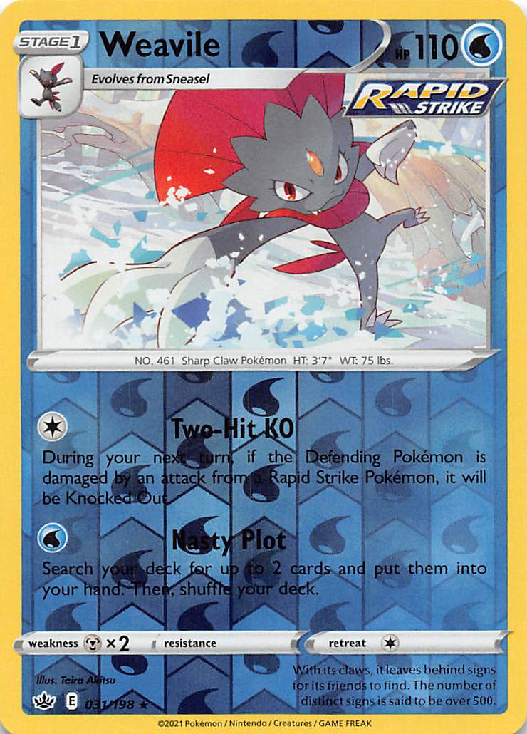 Weavile (031/198) [Sword & Shield: Chilling Reign] | Gear Gaming Fayetteville