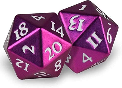 Heavy Metal Dungeons and Dragons D20 Dice:  Pink (2) | Gear Gaming Fayetteville