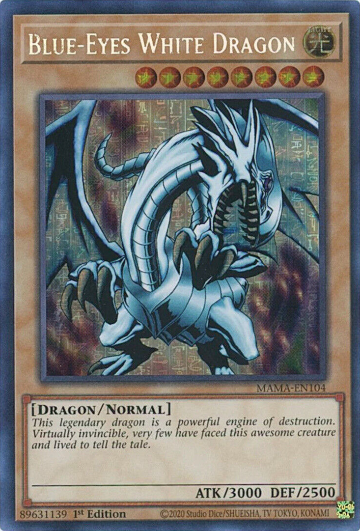 Blue-Eyes White Dragon [MAMA-EN104] Ultra Pharaoh's Rare | Gear Gaming Fayetteville