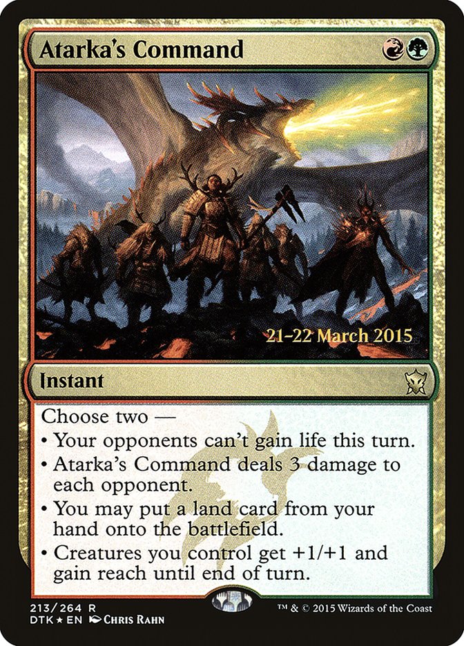 Atarka's Command [Dragons of Tarkir Prerelease Promos] | Gear Gaming Fayetteville