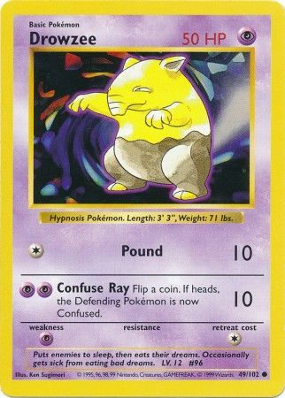 Drowzee (49/102) [Base Set Shadowless Unlimited] | Gear Gaming Fayetteville