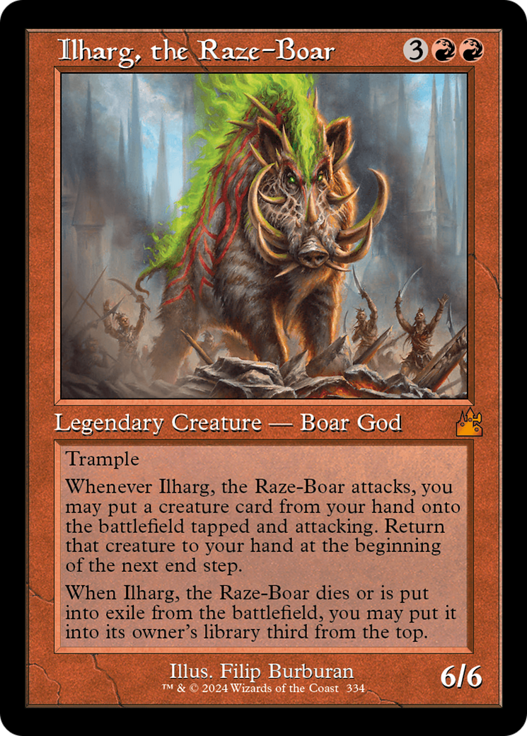 Ilharg, the Raze-Boar (Retro Frame) [Ravnica Remastered] | Gear Gaming Fayetteville