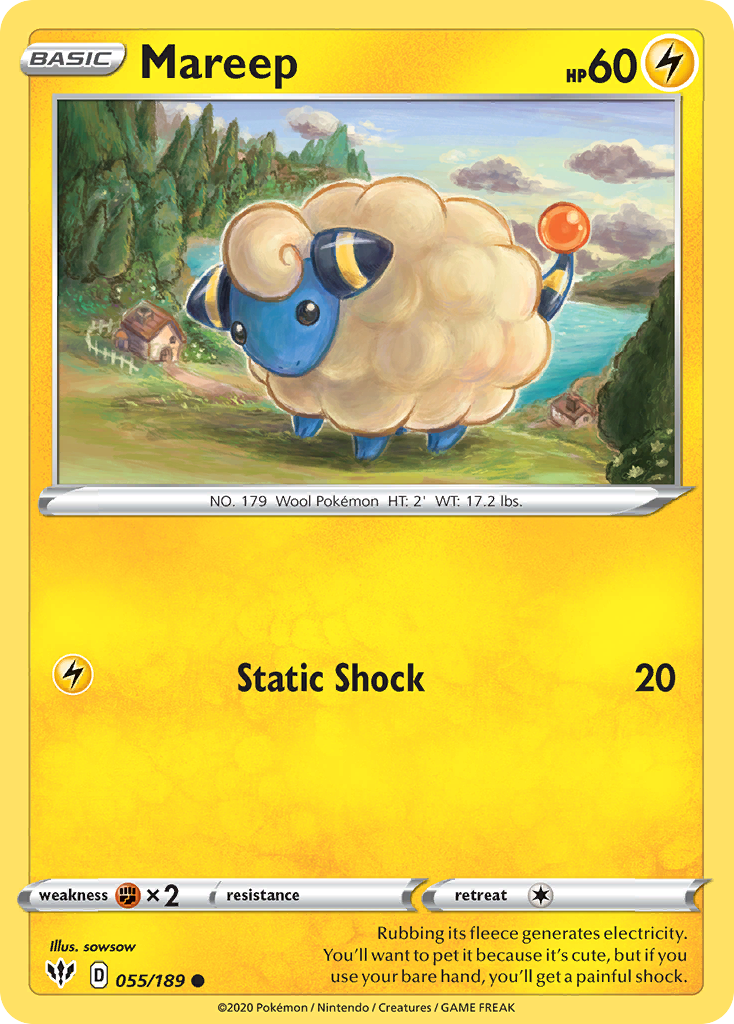 Mareep (055/189) [Sword & Shield: Darkness Ablaze] | Gear Gaming Fayetteville