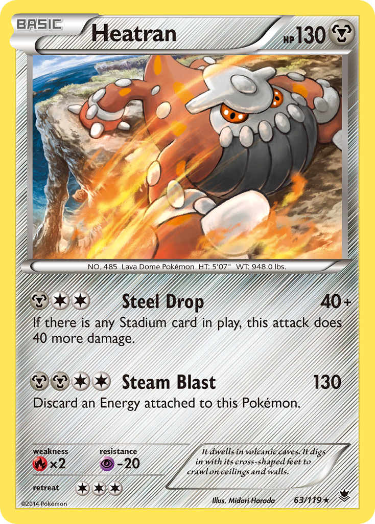 Heatran (63/119) [XY: Phantom Forces] | Gear Gaming Fayetteville