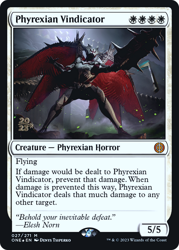 Phyrexian Vindicator [Phyrexia: All Will Be One Prerelease Promos] | Gear Gaming Fayetteville