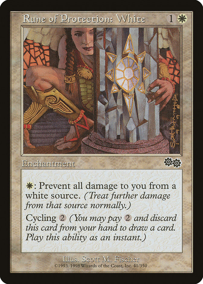 Rune of Protection: White [Urza's Saga] | Gear Gaming Fayetteville