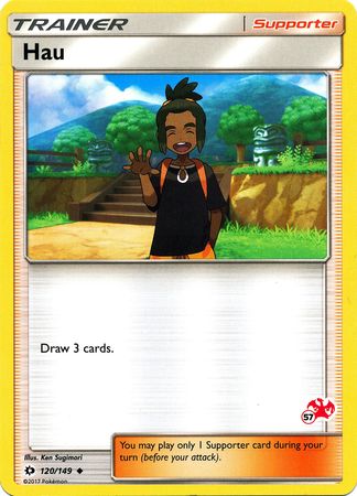 Hau (120/149) (Charizard Stamp #57) [Battle Academy 2020] | Gear Gaming Fayetteville