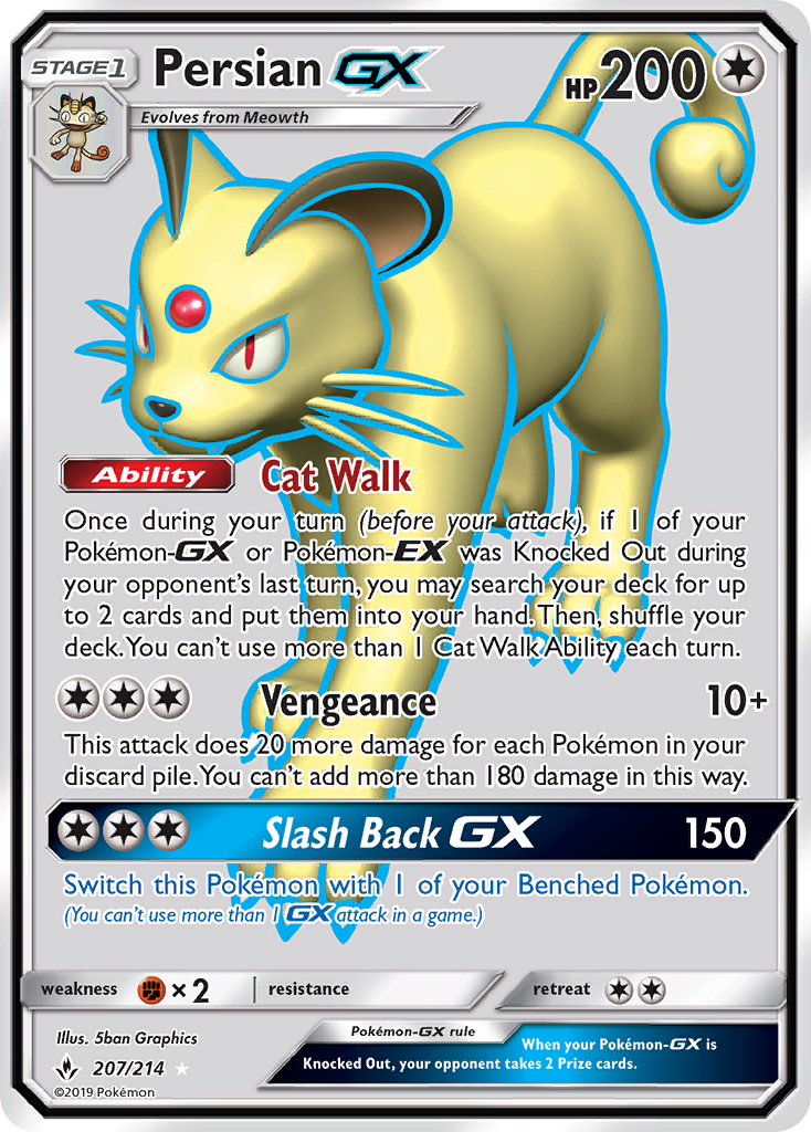 Persian GX (207/214) [Sun & Moon: Unbroken Bonds] | Gear Gaming Fayetteville