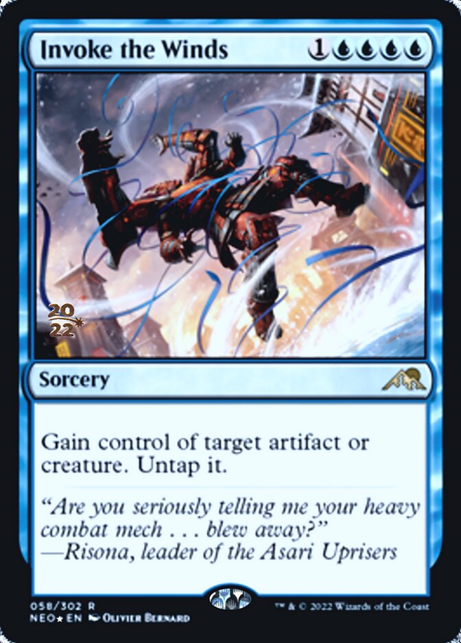 Invoke the Winds [Kamigawa: Neon Dynasty Prerelease Promos] | Gear Gaming Fayetteville