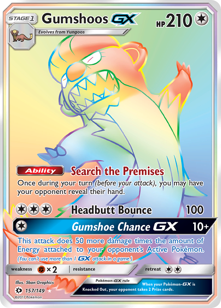 Gumshoos GX (157/149) [Sun & Moon: Base Set] | Gear Gaming Fayetteville