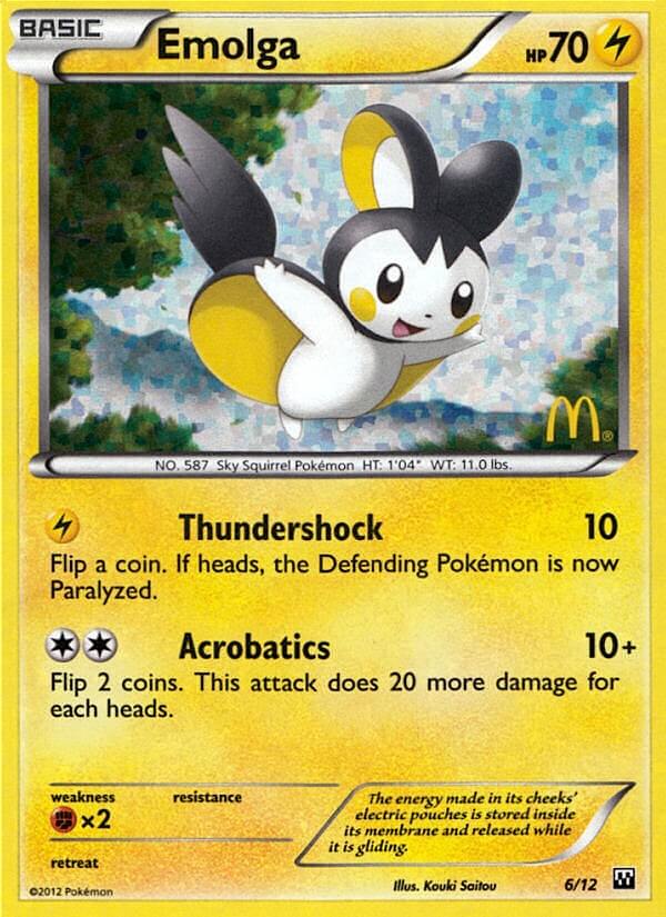 Emolga (6/12) [McDonald's Promos: 2012 Collection] | Gear Gaming Fayetteville