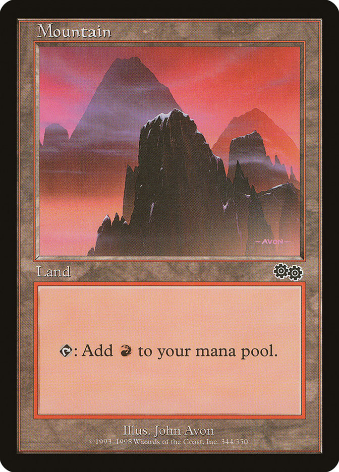 Mountain (344) [Urza's Saga] | Gear Gaming Fayetteville