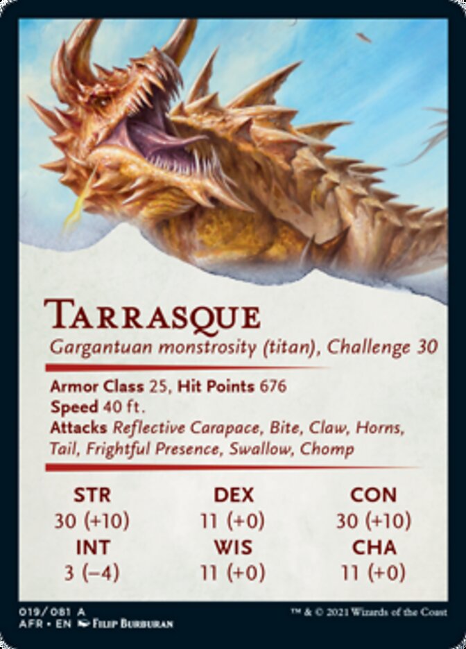 Tarrasque Art Card [Dungeons & Dragons: Adventures in the Forgotten Realms Art Series] | Gear Gaming Fayetteville