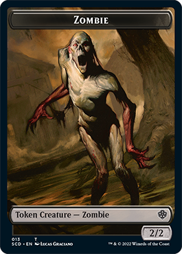 Zombie // Zombie Knight Double-Sided Token [Starter Commander Decks] | Gear Gaming Fayetteville