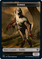 Zombie // Zombie Knight Double-Sided Token [Starter Commander Decks] | Gear Gaming Fayetteville