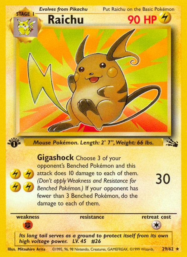 Raichu (29/62) [Fossil 1st Edition] | Gear Gaming Fayetteville