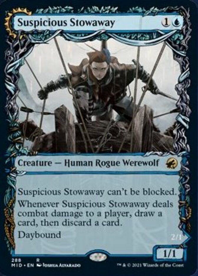 Suspicious Stowaway // Seafaring Werewolf (Showcase Equinox) [Innistrad: Midnight Hunt] | Gear Gaming Fayetteville