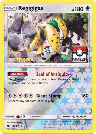 Regigigas (84/111) (League Promo 1st Place) [Sun & Moon: Crimson Invasion] | Gear Gaming Fayetteville