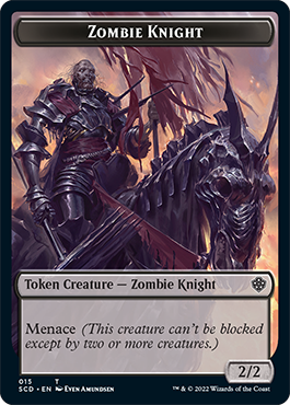 Zombie // Zombie Knight Double-Sided Token [Starter Commander Decks] | Gear Gaming Fayetteville