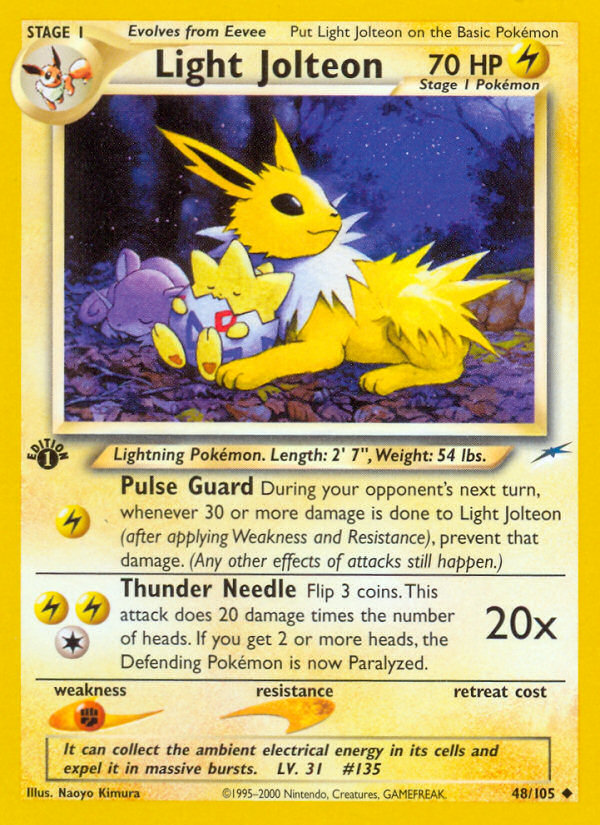 Light Jolteon (48/105) [Neo Destiny 1st Edition] | Gear Gaming Fayetteville