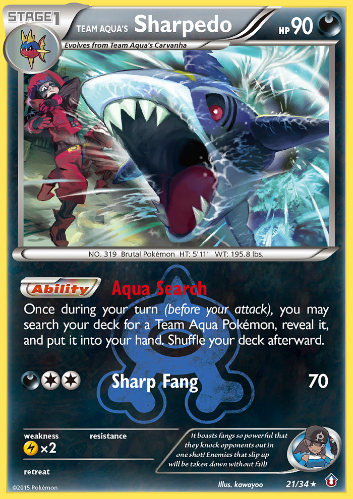 Team Aqua's Sharpedo (21/34) [XY: Double Crisis] | Gear Gaming Fayetteville