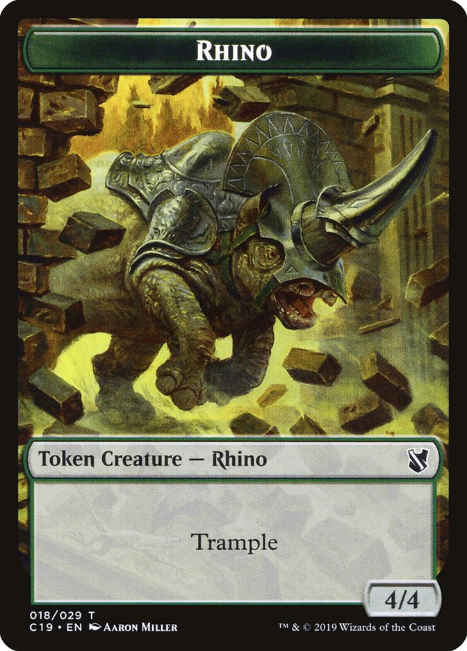 Rhino Token [Commander 2019 Tokens] | Gear Gaming Fayetteville