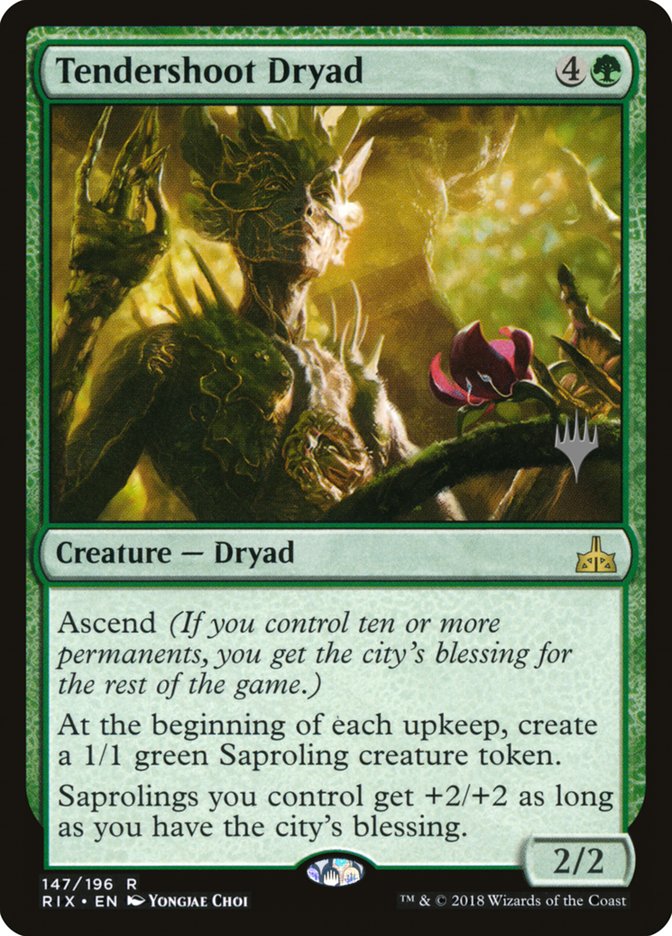 Tendershoot Dryad (Promo Pack) [Rivals of Ixalan Promos] | Gear Gaming Fayetteville