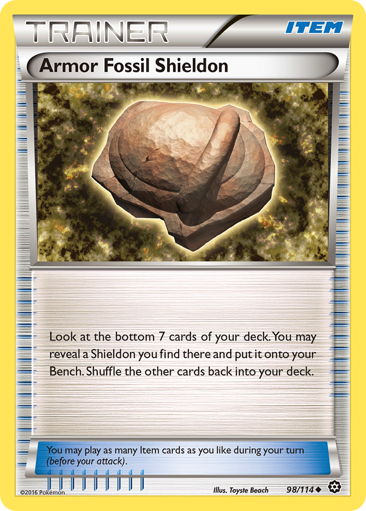 Armor Fossil Shieldon (98/114) [XY: Steam Siege] | Gear Gaming Fayetteville