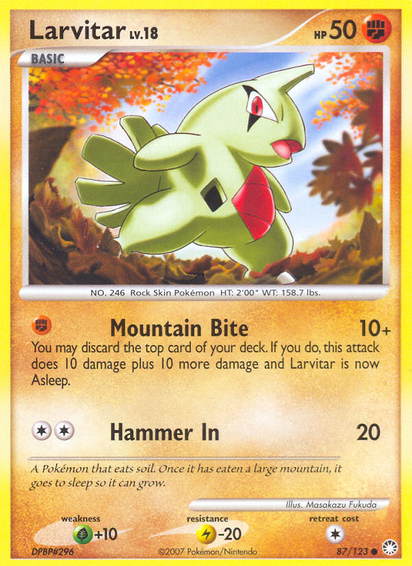 Larvitar (87/123) [Diamond & Pearl: Mysterious Treasures] | Gear Gaming Fayetteville