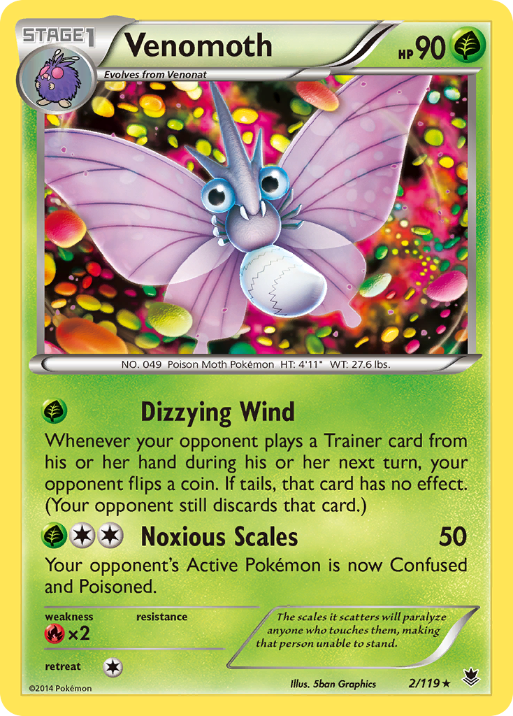 Venomoth (2/119) [XY: Phantom Forces] | Gear Gaming Fayetteville