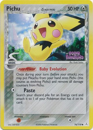 Pichu (76/110) (Delta Species) (Stamped) [EX: Holon Phantoms] | Gear Gaming Fayetteville