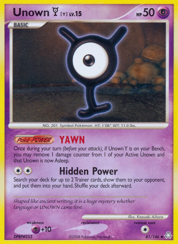 Unown Y (81/146) [Diamond & Pearl: Legends Awakened] | Gear Gaming Fayetteville