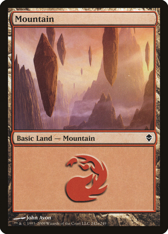 Mountain (242a) [Zendikar] | Gear Gaming Fayetteville