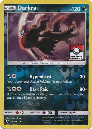 Darkrai (87/147) (League Promo) [Sun & Moon: Burning Shadows] | Gear Gaming Fayetteville