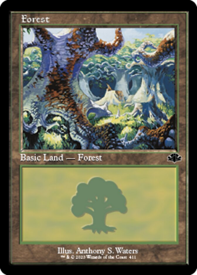 Forest (411) (Retro) [Dominaria Remastered] | Gear Gaming Fayetteville