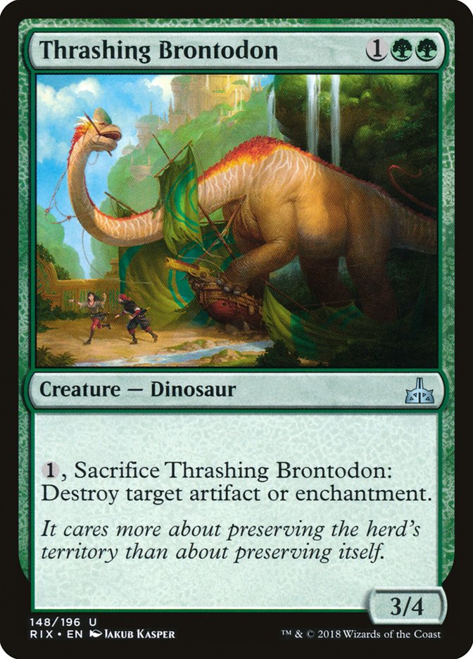 Thrashing Brontodon [Rivals of Ixalan] | Gear Gaming Fayetteville