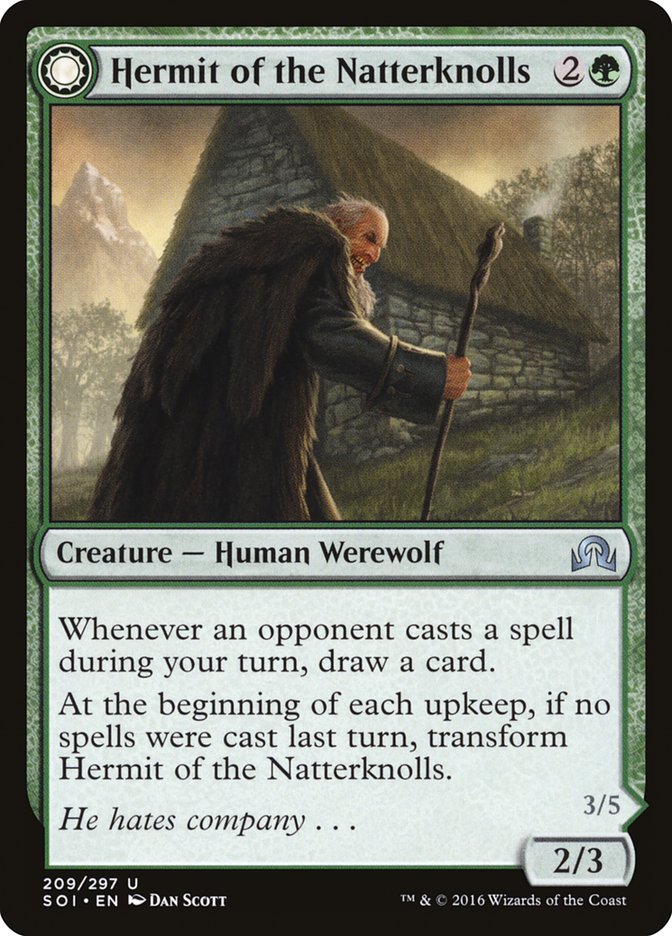 Hermit of the Natterknolls // Lone Wolf of the Natterknolls [Shadows over Innistrad] | Gear Gaming Fayetteville