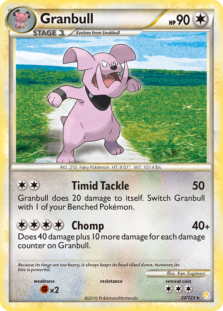 Granbull (22/123) [HeartGold & SoulSilver: Base Set] | Gear Gaming Fayetteville