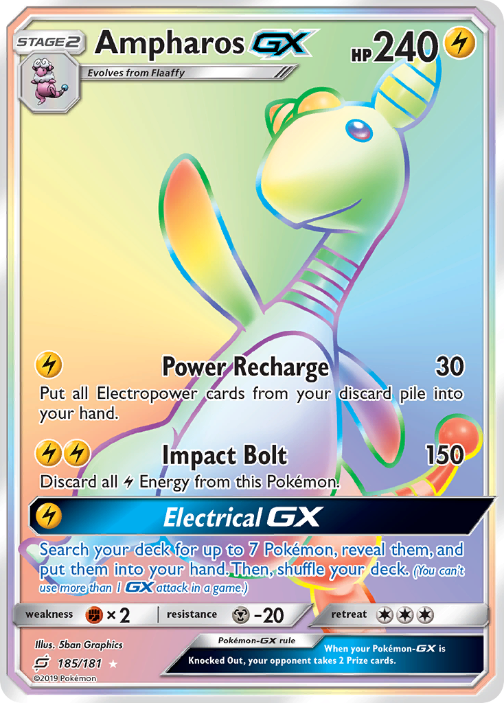 Ampharos GX (185/181) [Sun & Moon: Team Up] | Gear Gaming Fayetteville