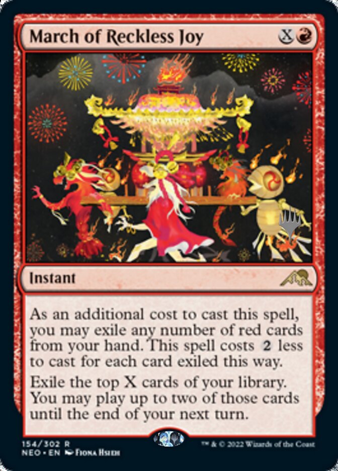 March of Reckless Joy (Promo Pack) [Kamigawa: Neon Dynasty Promos] | Gear Gaming Fayetteville