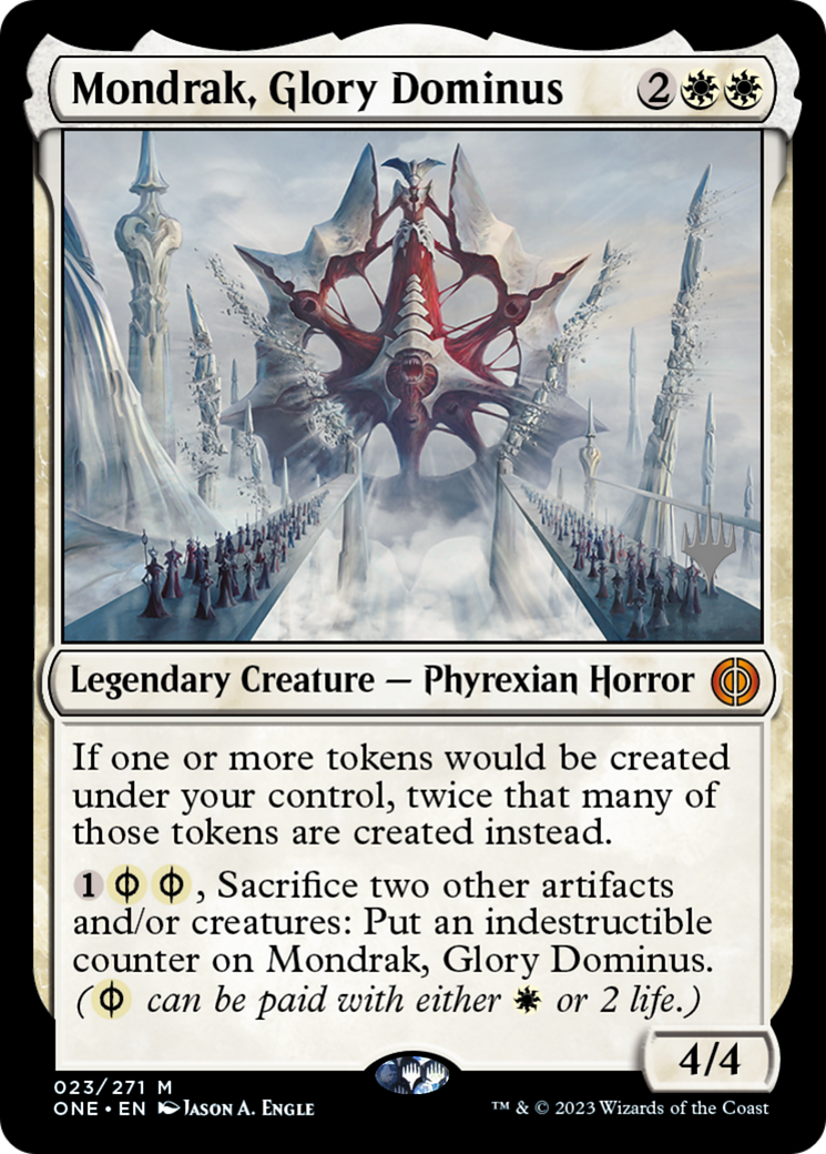 Mondrak, Glory Dominus (Promo Pack) [Phyrexia: All Will Be One Promos] | Gear Gaming Fayetteville